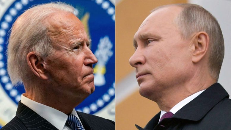 Biden and Putin nuclear buttons